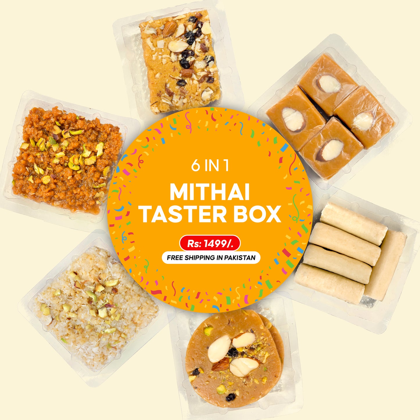 6 in 1 Mithai Taster Box
